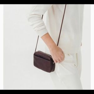 Baggu mini crossbody purse bag oxblood leather